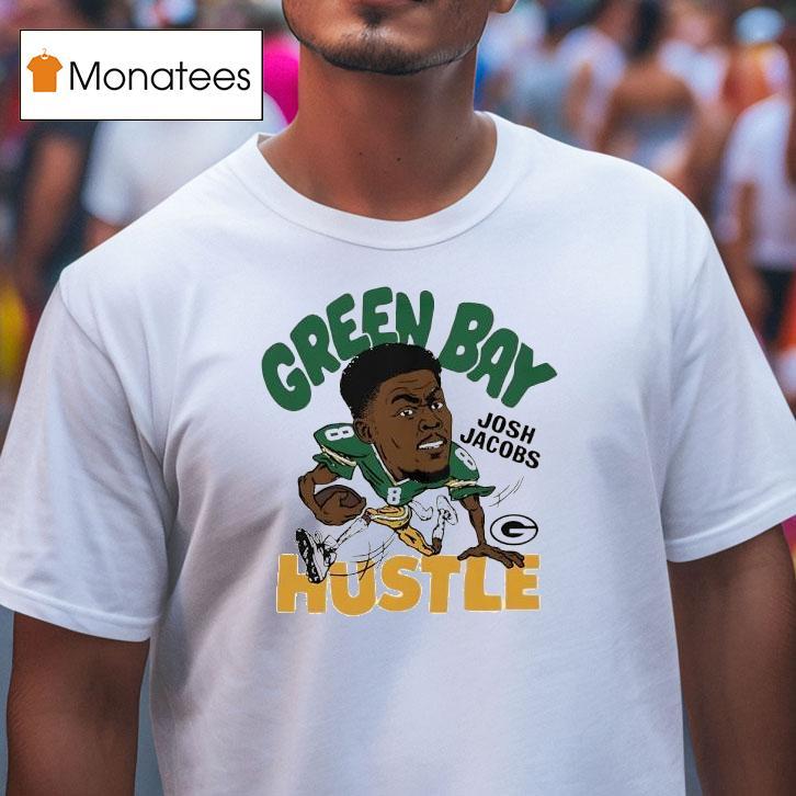 Josh Jacobs Hustle Green Bay Packers Football Signature Cartoon Shirt